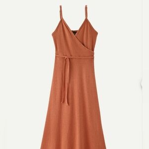 Patagonia Wear With All Cotton Wrap Dress Lightweight, Sienna Clay NWT | S